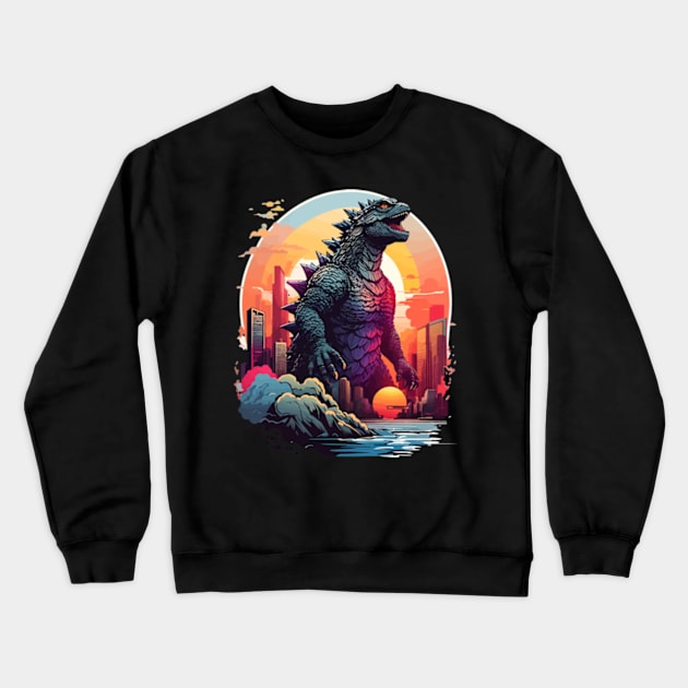 Godzilla Crewneck Sweatshirt by Kaine Ability